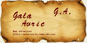 Gala Avrić vizit kartica